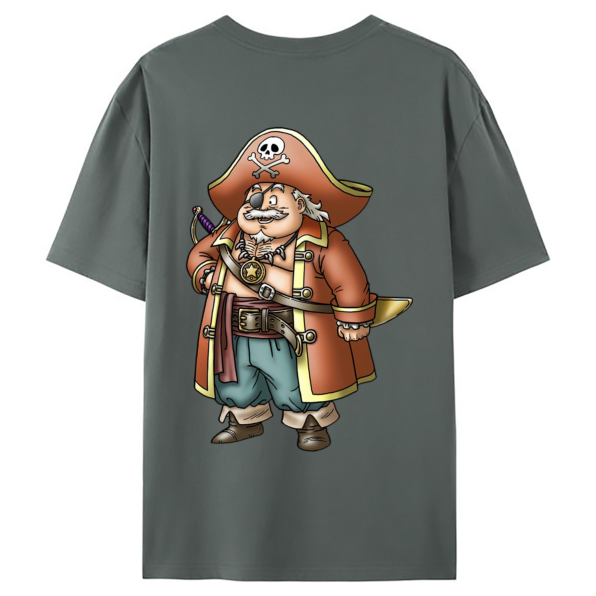 （画像用） ドラゴンクエスト Doragon Kuesuto Dragon Quest 綿100％ メンズ半袖Tシャツ（バックプリント） 通気性